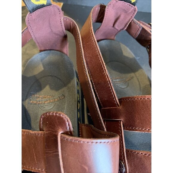 Doc Dr. Martens Terry Platform Brown Charro Sandals Unisex M 13 EU 47 NWT - Picture 12 of 12